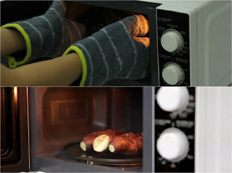 Thời gian bạn nên để làm cách nướng khoai lang bằng lò vi sóng