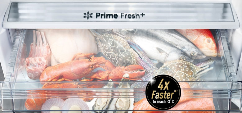 Ngăn cấp đông mềm Prime Fresh+ - Tủ lạnh Panasonic của nước nào