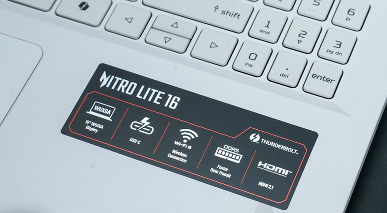 Laptop Acer Gaming Nitro Lite 16 NL16-71G-71UJ ram 16GB