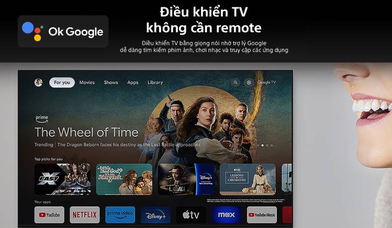 Sony Google TV LED BRAVIA 2 II K-50S25VM2 -  lý ảo Google Assistant