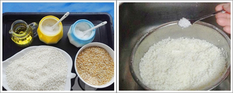 Cách nấu xôi bằng nồi cơm điện nên sử dụng các nguyên liệu và dụng cụ cần làm