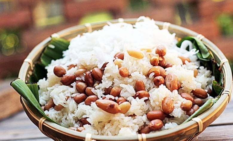 Thực hiện cách nấu xôi lạc