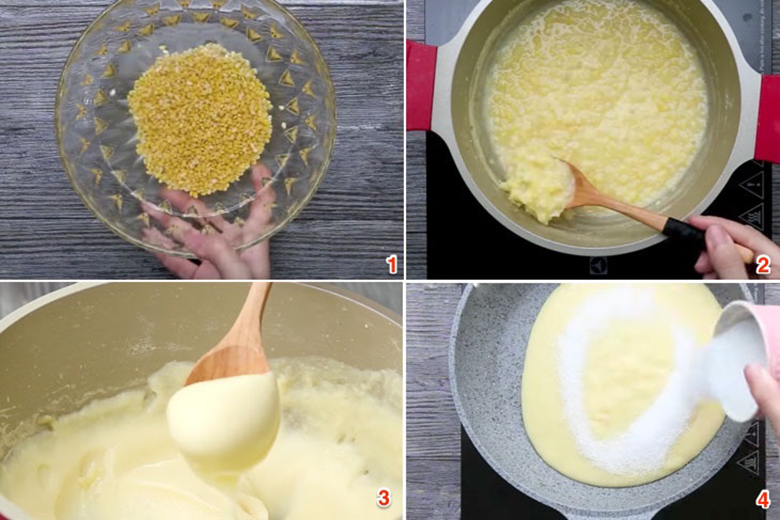 Sơ chế đậu xanh làm bánh trung thu bằng nồi chiên không dầu