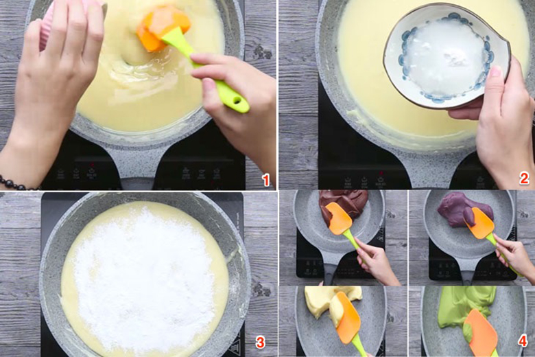 Sen nhân làm bánh trung thu bằng nồi chiên không dầu