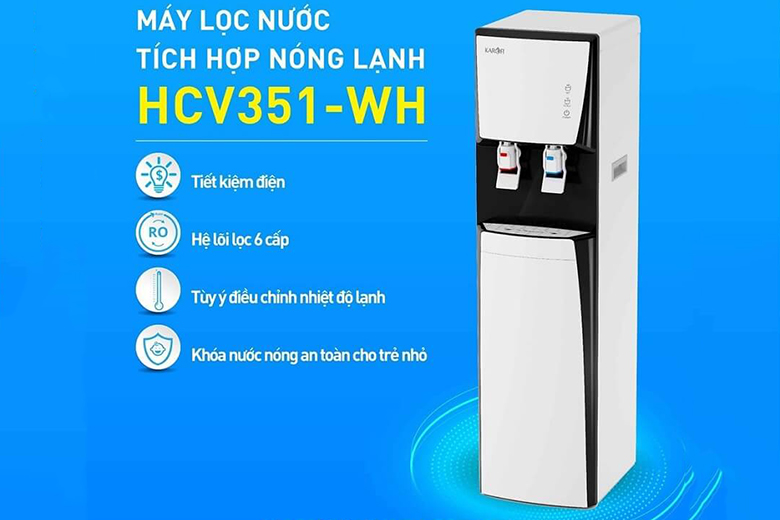 Máy lọc nước RO nóng lạnh Karofi HCV351-WH