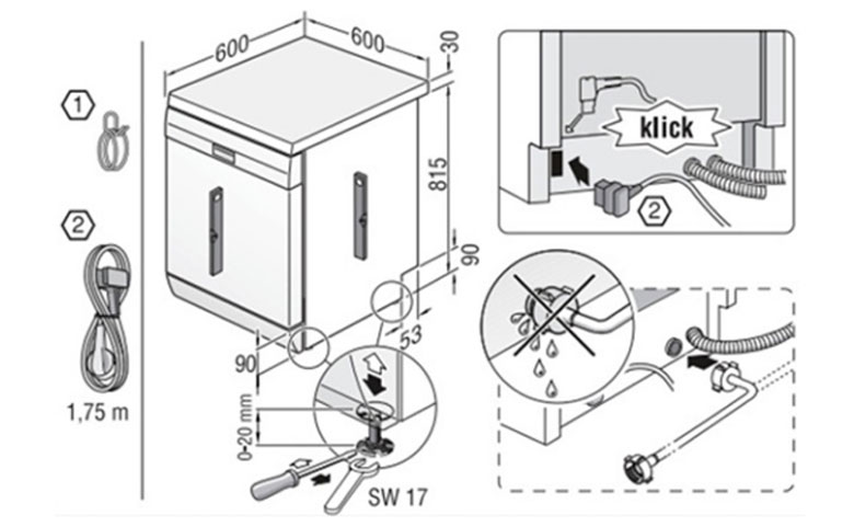 Hướng dẫn lắp đặt máy rửa bát