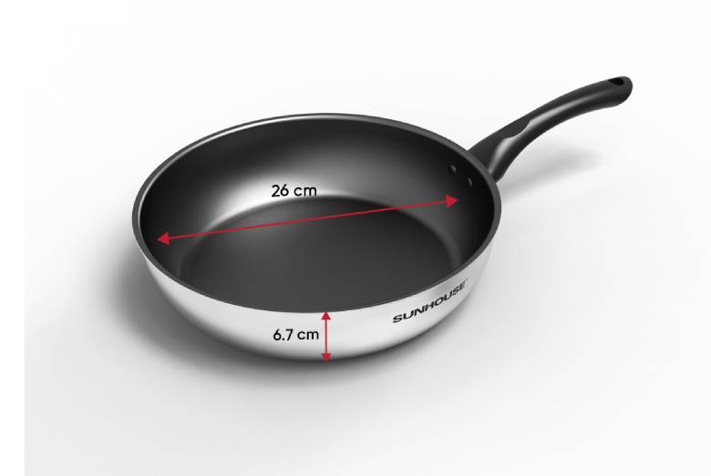 Chảo Inox nguyên khối Sunhouse Mama Desire DE26M