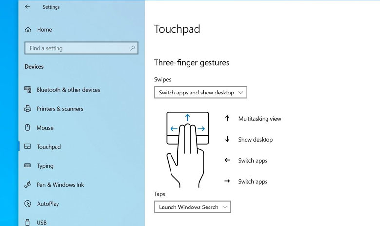 Cách sử dụng chuột cảm ứng trên laptop - Cài đặt trên Windows