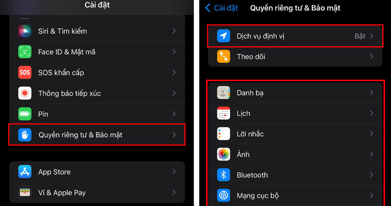 Tắt ứng dụng chạy ngầm trên iPhone - Tắt quyền truy cập vị trí không cần thiết