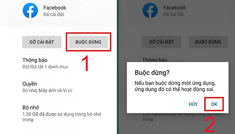 Tắt ứng dụng chạy ngầm trên điện thoại Samsung - Dừng ứng dụng trực tiếp