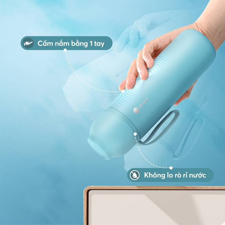  Bình giữ nhiệt inox 500 ml Elmich EL8306AB màu xanh ngọc - Cầm nắm dễ dàng