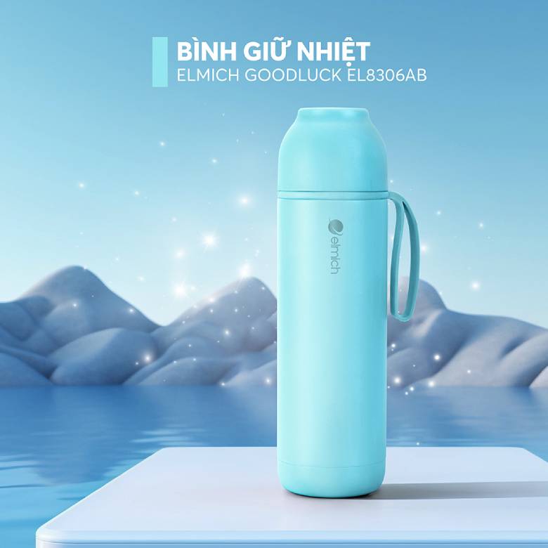  Bình giữ nhiệt inox 500 ml Elmich EL8306AB màu xanh ngọc