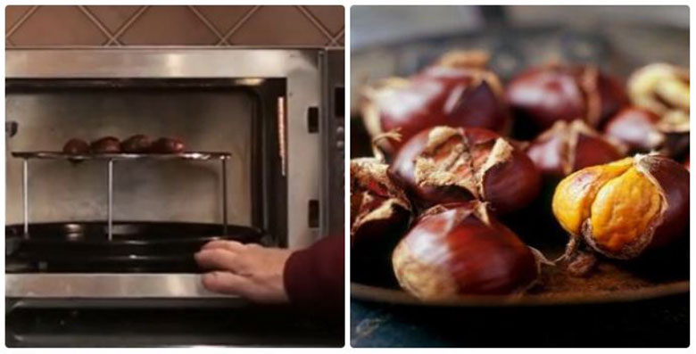 Thực hiện cách rang hạt dẻ bằng lò vi sóng