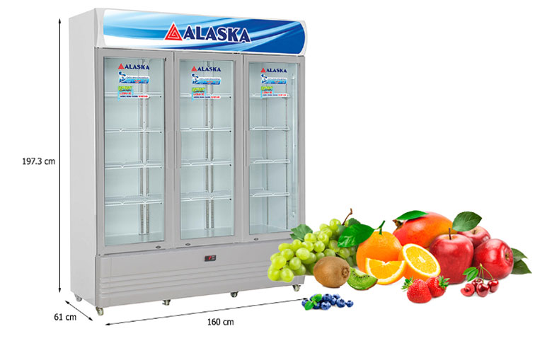 Tủ mát 3 cánh Alaska 1400 lít SL-14C3