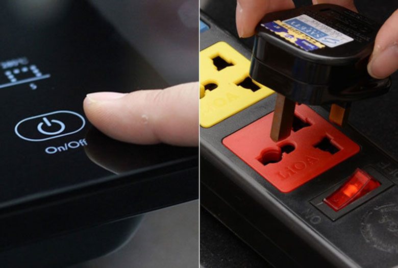 Hướng dẫn sử dụng bếp từ Sunhouse tắt bếp và rút dây điện khi sử dụng xong