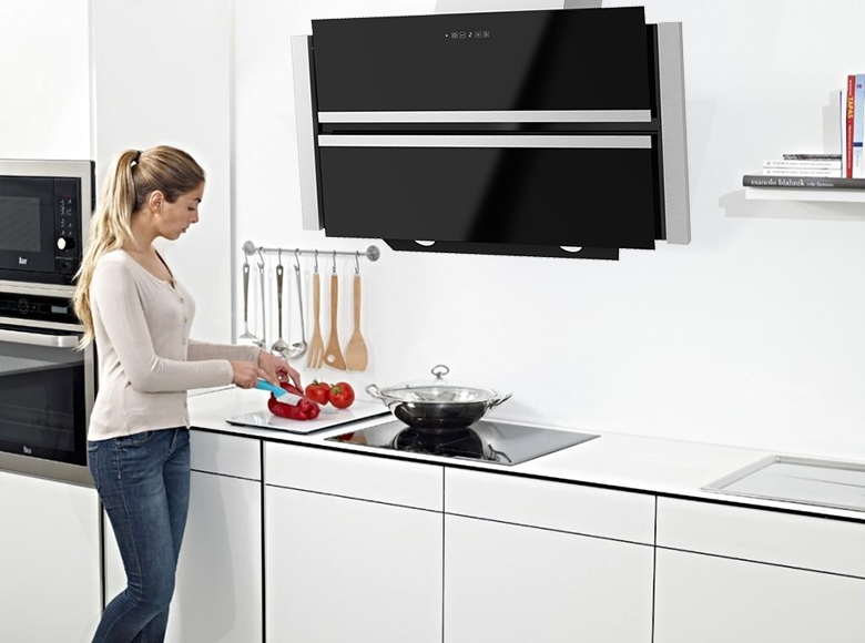 Kích thước máy hút mùi kính vát Steiger 75cm Roxy75Black