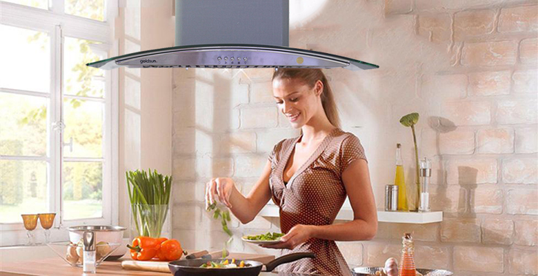 Máy hút mùi Goldsun GS170D thiết kế đẹp mắt