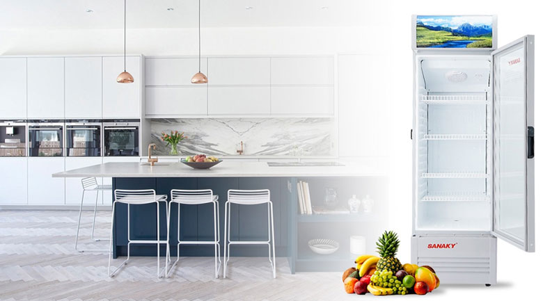 Kích thước Tủ mát Sanaky 340 lít VH - 408K