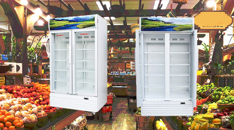 Kích thước Tủ mát SANAKY 2 cánh mở 2 bên VH-1209HP