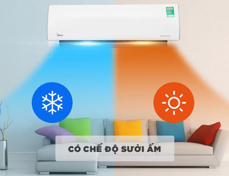 cách sử dụng đèn sưởi của điều hòa 2 chiều