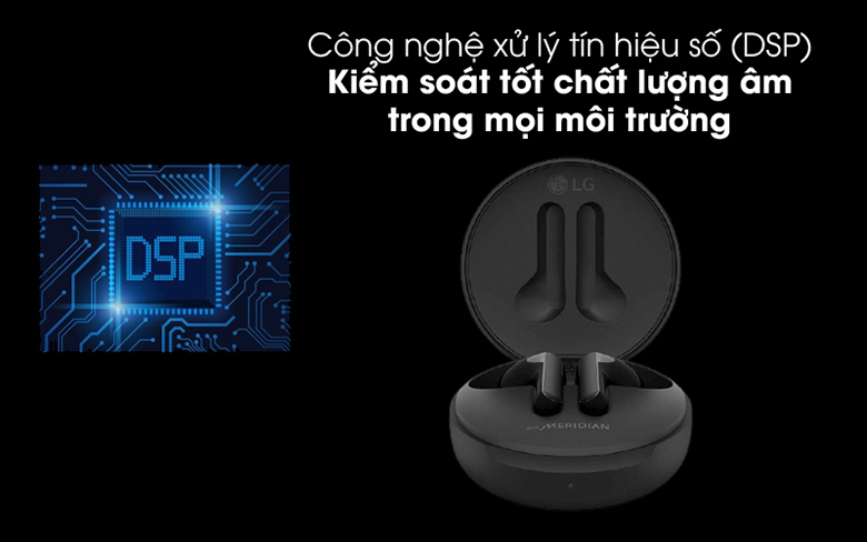 Tai nghe Bluetooth LG Tone Free HBS-FN4 Đen xử lý DSP