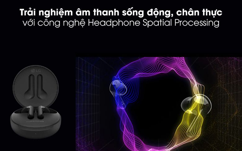 Tai nghe Bluetooth LG Tone Free HBS-FN4 Đen âm thanh chân thực