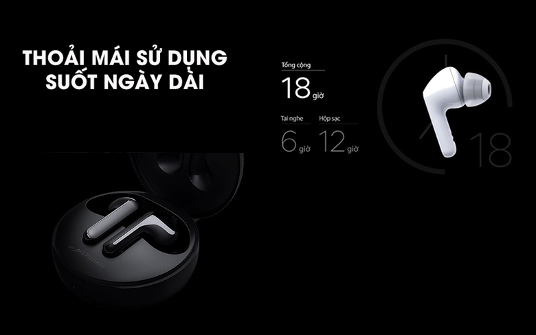 Tai nghe Bluetooth LG Tone Free HBS-FN4 Đen có sạc không dây