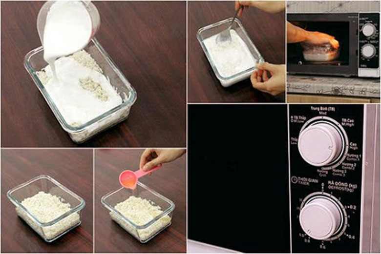 Nấu xôi bằng lò vi sóng vào mỗi buổi sáng nhanh chóng, đơn giản