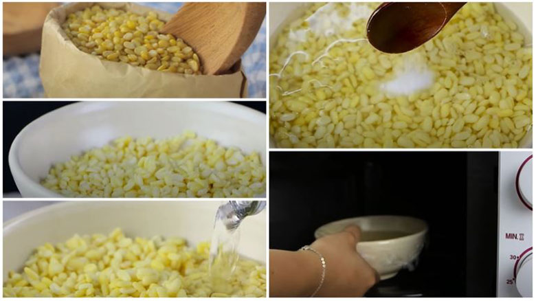 Nấu đậu bằng lò vi sóng khá đơn giản