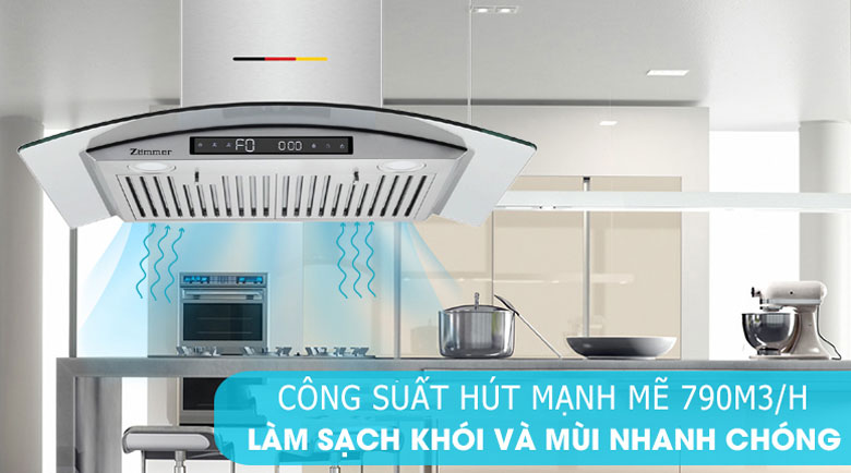 Máy hút mùi kính cong Zemmer G01F6