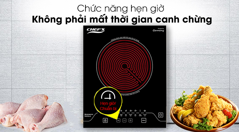 Bếp hồng ngoại đơn Chef's EH-HL2000A có chế độ hẹn giờ