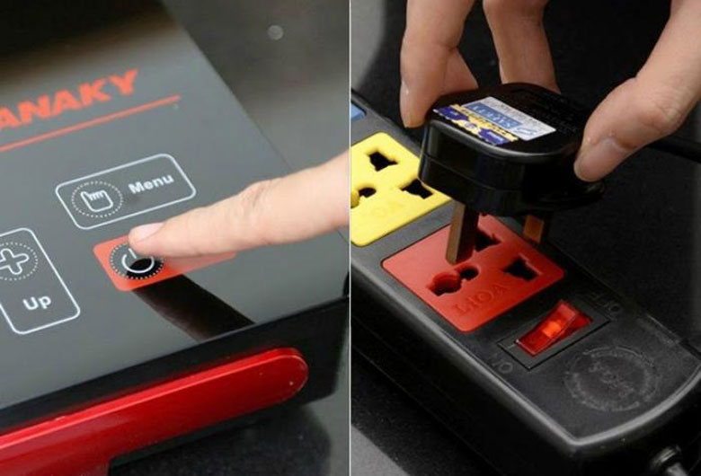 Cách sử dụng bếp từ Bluestone luôn rút phích cắm khi sử dụng xong