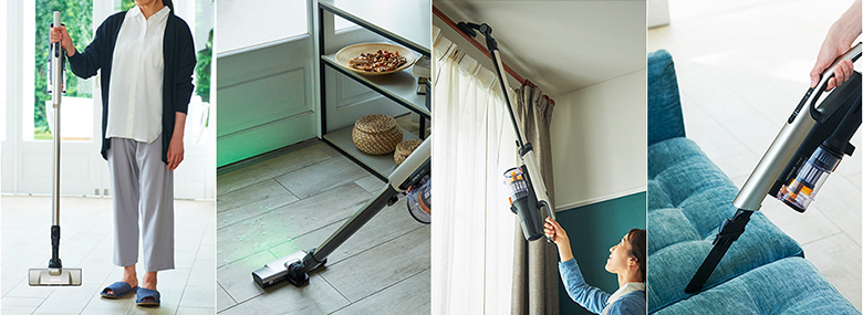 Máy hút bụi không dây Hitachi PV-XL1K với các đầu hút đa dạng