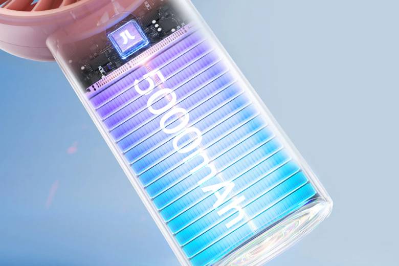 Quạt cầm tay Jisulife Life 4 5000mAh Hồng J2866 - Pin 5000mAh siêu bền suốt cả ngày