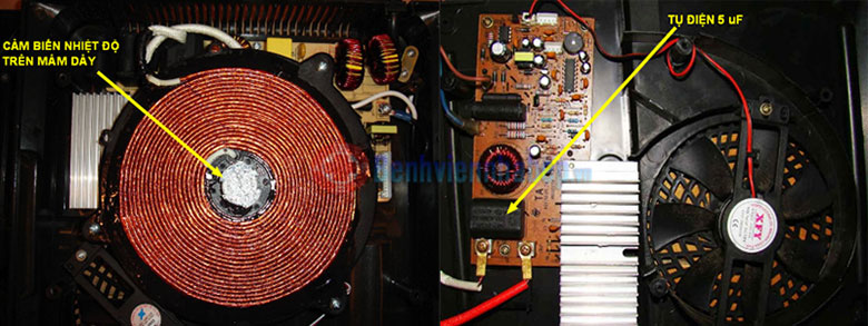 Bếp từ không nhận nồi do hỏng IC và cảm biến