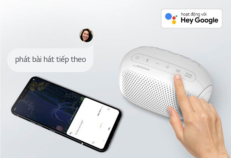 Loa Bluetooth LG Xboom Go PL2W điều khiển giọng nói