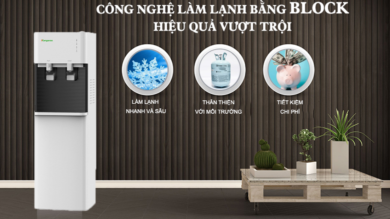 Cây nước nóng lạnh Kangaroo KG49A3 làm lạnh bằng block