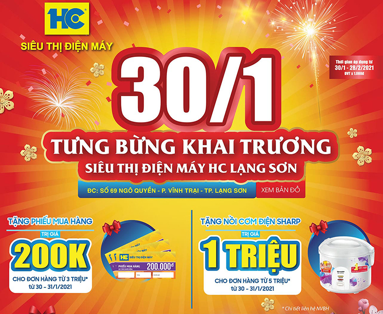 Tưng Bừng Khai Trương - Siêu Thị Điện Máy HC Lạng Sơn - 1