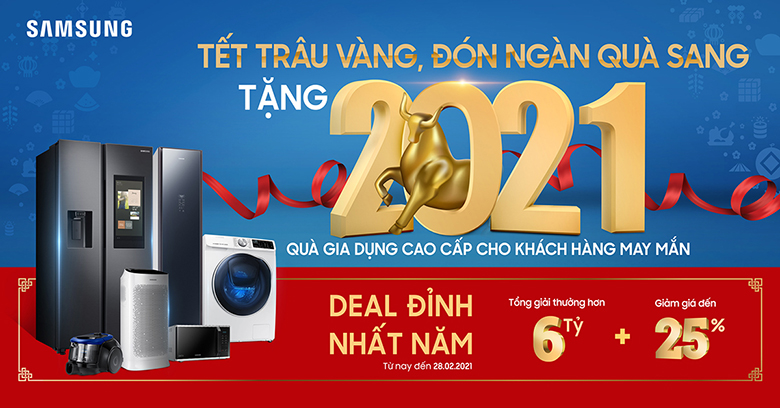 Tết Trâu vàng, đón ngàn quà sang cùng samsung