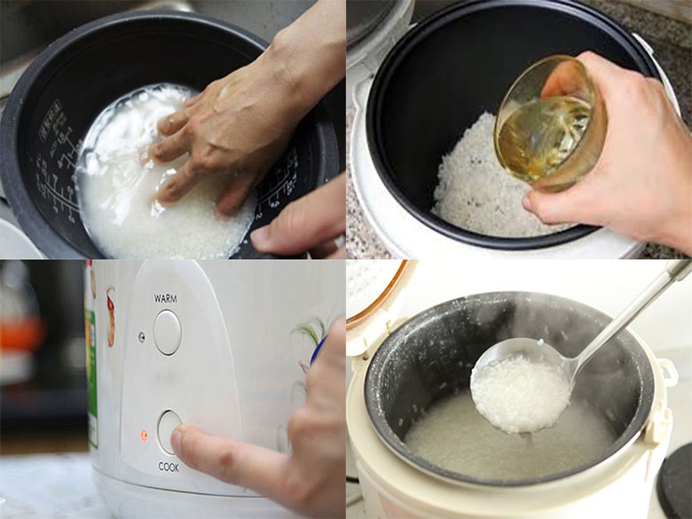 Món ăn nấu bằng nồi cơm điện để ninh cháo