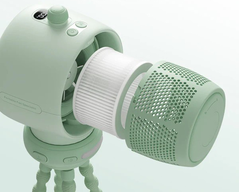 Quạt kẹp đa năng Jisulife Life 2S - J3146 có bộ lọc bụi