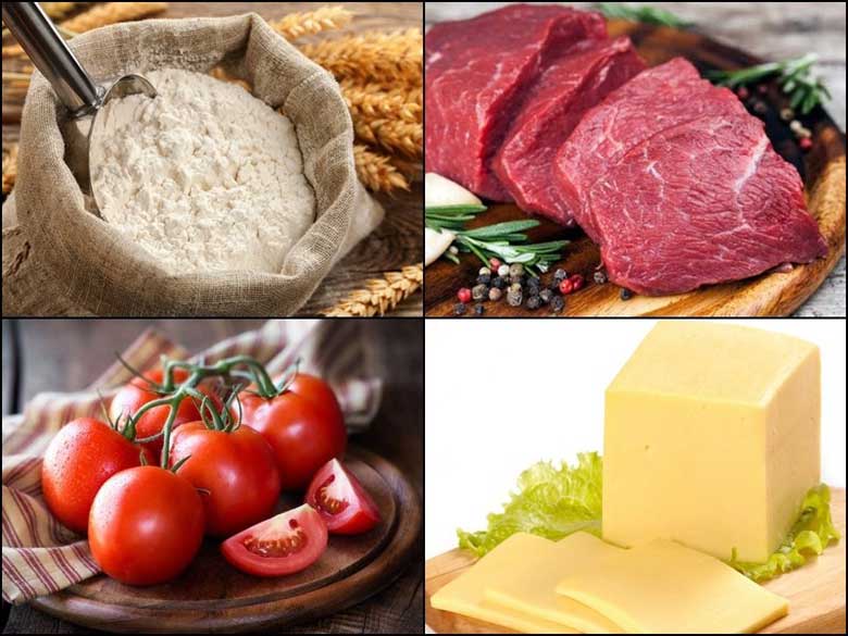 Cách làm pizza bằng nồi cơm điện bao gồm những nguyên liệu sau