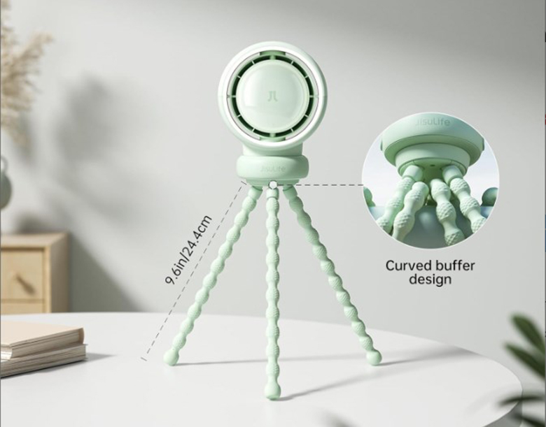 Quạt kẹp đa năng kẹp nôi Jisulife Life 2 4000mAh xanh J3115