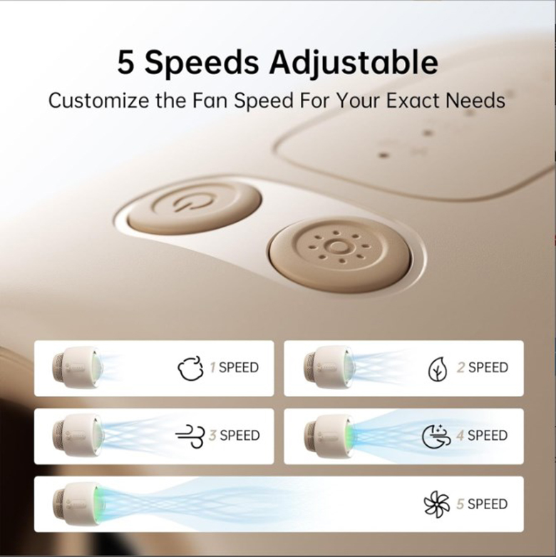 Quạt kẹp đa năng Jisulife Life 2 - J3115 nút điều khiển