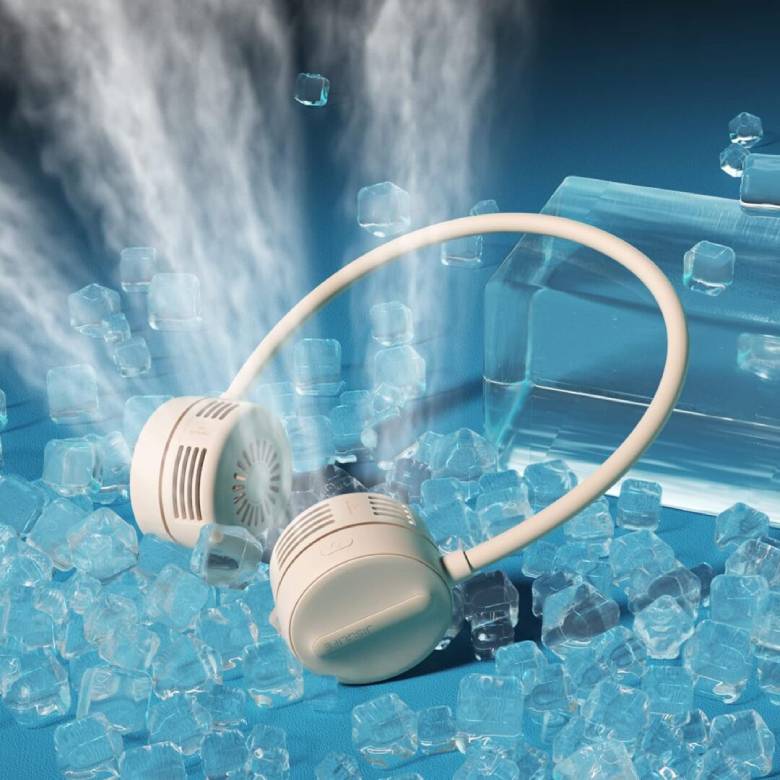 Quạt đeo cổ Jisulife FA25 J2309 1800mAh Xám - Luồng gió mạnh mẽ, làm mát tối ưu