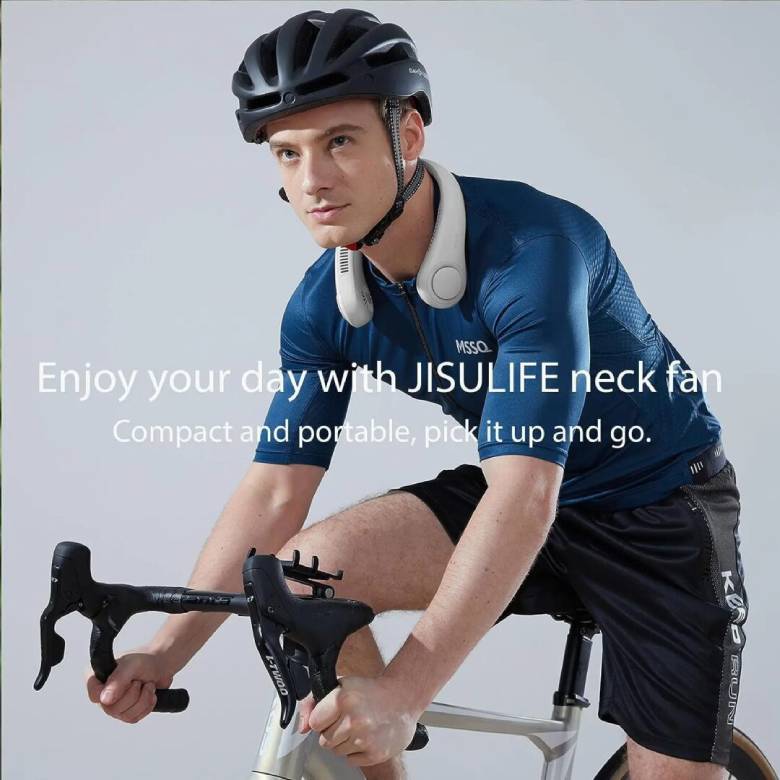 Quạt đeo cổ Jisulife FA14 J3054 4000mAh Xám - Công nghệ giảm tiếng ồn vận hành êm ái