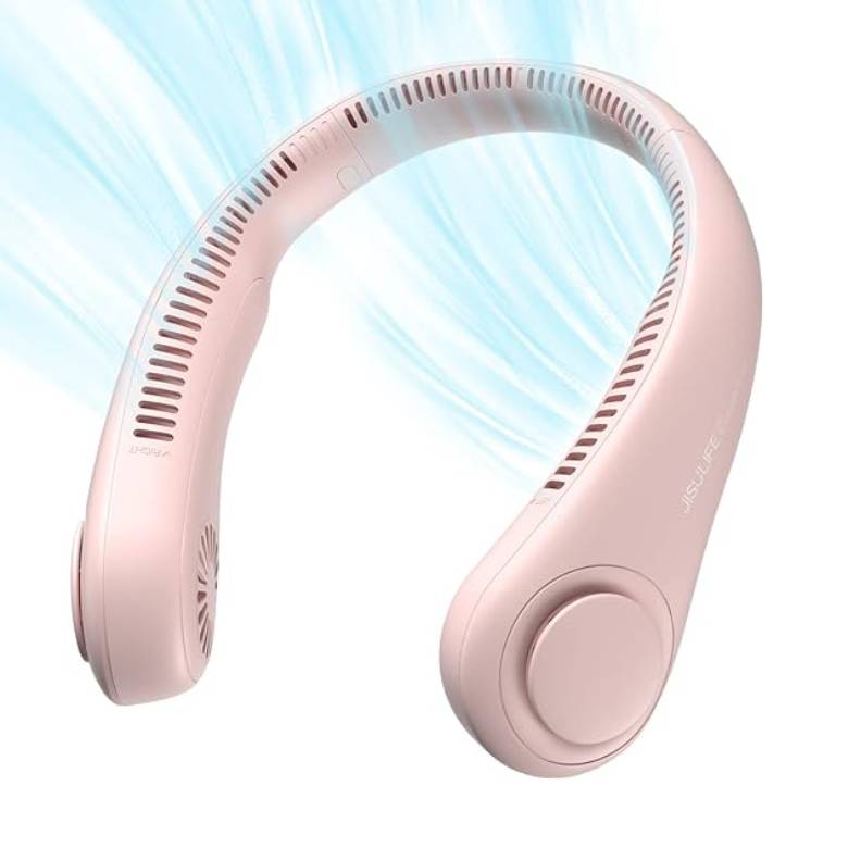 Quạt đeo cổ Jisulife FA14 J3108 4000mAh Hồng