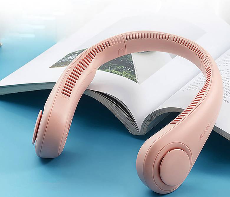 Quạt đeo cổ Jisulife FA14 J3108 4000mAh Hồng - Thiết kế thời trang, không dây