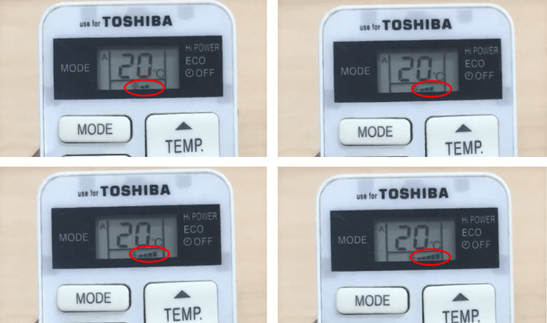 cách sử dụng điều khiển điều hòa Toshiba: Các chế độ quạt