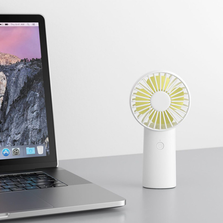 Quạt cầm tay Jisulife Mini FA20X Plus ABS 4000mAh Trắng J6644 tự tắt an toàn